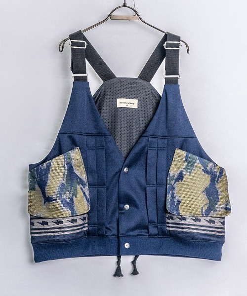 masterkey（マスターキー）の「mcg3567-MIRAGE VEST ベスト（ベスト・メンズ・ネイビー/グリーン・FREE）」の18枚目の写真