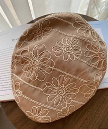 TONE SELECT GOODS（トーンセレクトグッズ）の「pur chouchou/フラワーデザイン ハンチング帽 キャスケット P4382（キャスケット）」