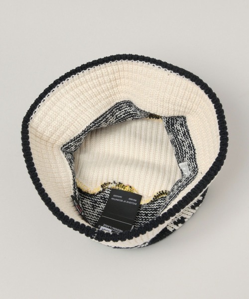 RAGEBLUE（レイジブルー）の「【NEW ERA/ニューエラ】Knit Bucket G/ニットバケットハット（ニットキャップ/ビーニー・メンズ・オフホワイト・FREE）」の4枚目の写真