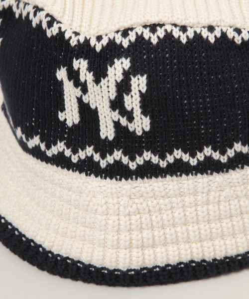 RAGEBLUE（レイジブルー）の「【NEW ERA/ニューエラ】Knit Bucket G/ニットバケットハット（ニットキャップ/ビーニー・メンズ・オフホワイト・FREE）」の5枚目の写真