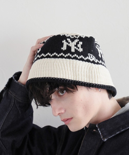 RAGEBLUE（レイジブルー）の「【NEW ERA/ニューエラ】Knit Bucket G/ニットバケットハット（ニットキャップ/ビーニー・メンズ・オフホワイト・FREE）」の11枚目の写真