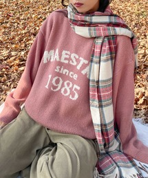 Chillfar | ジャガードロゴカラールーズニット(ニット/セーター)