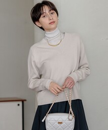 ニジュウサンク ニット セーター 長袖 ウール/カシミヤ混 ブランド トップス レディース 38サイズ ベージュ系 23区 23区 - 23区 ニット セーター size38/茶 □◇ レディースの通販