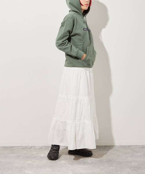 Carhartt WIP(カーハートダブリューアイピー)の「【CARHARTT WIP】W HOODED CARHARTT SWEATSHI I033648 裏起毛パーカー(パーカー・レディース・グリーン・X-SMALL)」の5枚目の写真