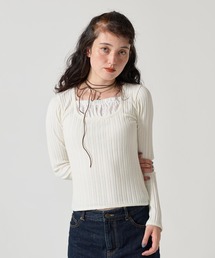 tina:jojun スタープリント リブロンT 完売品 スタープリント リブロンT TINA：JOJUN（Tシャツ/カットソー