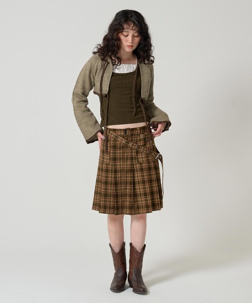 TINA：JOJUN（ティーナジョジュン）の「レイヤード風 ニットソー TINA：JOJUN（Tシャツ/カットソー・レディース・アイボリー/カーキブラウン・M）」の10枚目の写真