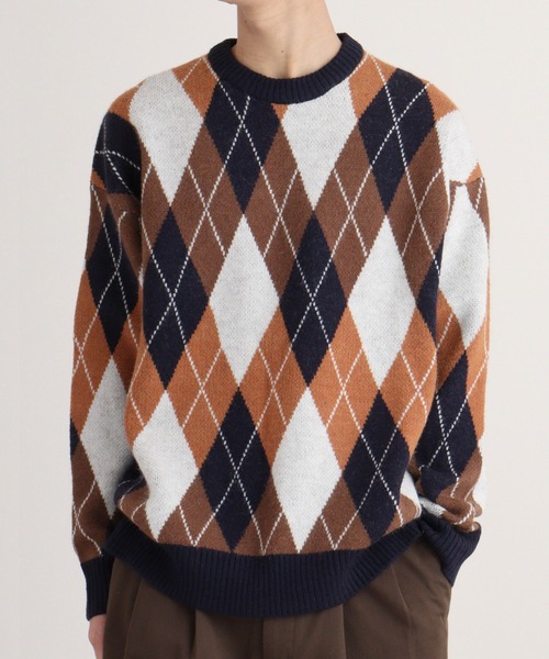 ヴィンテージ ラファエラ 90s アンゴラ ウール アーガイル柄 ニット