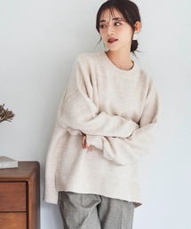 【150㎝前後の小柄さんサイズ】シンプルゆるニットプルオーバー