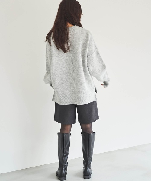 mil(ミル)の「【150㎝前後の小柄さんサイズ】シンプルゆるニットプルオーバー(ニット/セーター・レディース・アイボリー/モカ/ミックスグレー・ONE SIZE)」の5枚目の写真