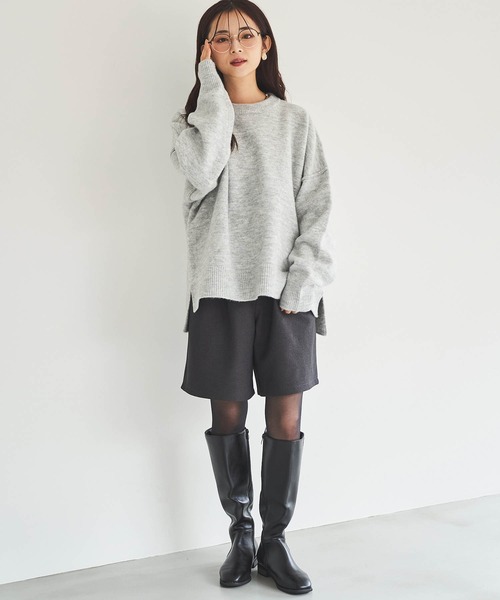 mil(ミル)の「【150㎝前後の小柄さんサイズ】シンプルゆるニットプルオーバー(ニット/セーター・レディース・アイボリー/モカ/ミックスグレー・ONE SIZE)」の6枚目の写真
