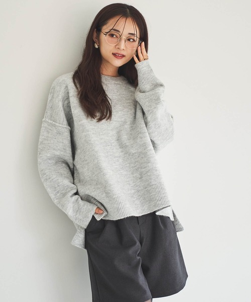 mil(ミル)の「【150㎝前後の小柄さんサイズ】シンプルゆるニットプルオーバー(ニット/セーター・レディース・アイボリー/モカ/ミックスグレー・ONE SIZE)」の7枚目の写真