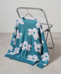 RE730(A[C[ZuT[eB[)Mall jacquard flower knit / [WK[h t[jbg unisex(jbg/Z[^[)