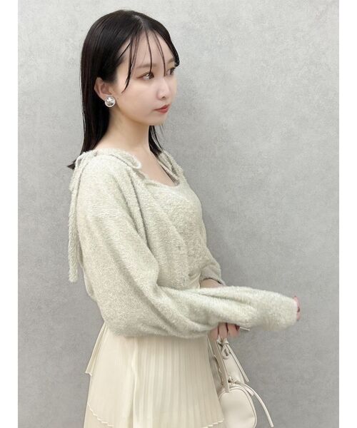 dazzlin（ダズリン）の「ミニシャギーラメニットキャミ（キャミソール・レディース・その他1/レッド/ピンク/グレー/ベージュ・FREE）」の12枚目の写真