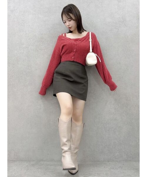 dazzlin（ダズリン）の「ミニシャギーラメニットキャミ（キャミソール・レディース・その他1/レッド/ピンク/グレー/ベージュ・FREE）」の14枚目の写真