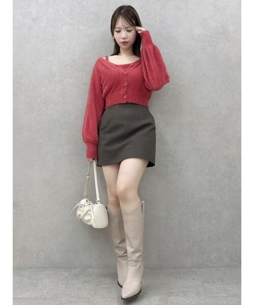 dazzlin（ダズリン）の「ミニシャギーラメニットキャミ（キャミソール・レディース・その他1/レッド/ピンク/グレー/ベージュ・FREE）」の15枚目の写真