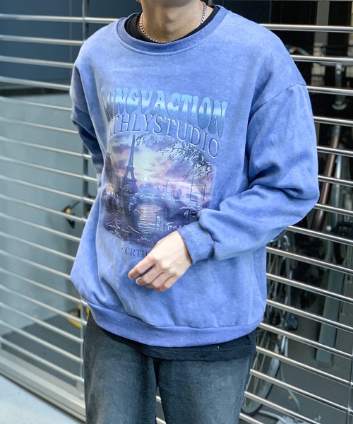 link lot(リンクロット)の「ヴィンテージライクオーバーサイズクルーネックスウェット(スウェット・メンズ・ブラック/ブラウン/ブルー・M/L)」の13枚目の写真