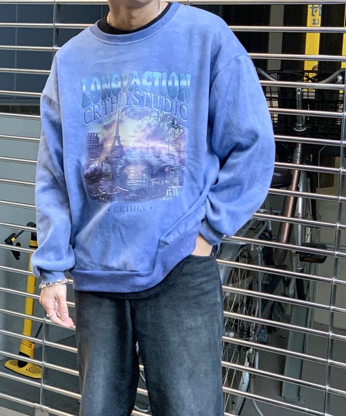 link lot(リンクロット)の「ヴィンテージライクオーバーサイズクルーネックスウェット(スウェット・メンズ・ブラック/ブラウン/ブルー・M/L)」の15枚目の写真