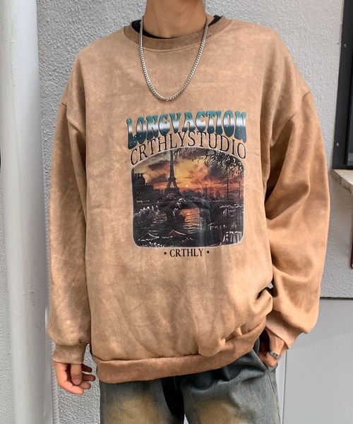 link lot(リンクロット)の「ヴィンテージライクオーバーサイズクルーネックスウェット(スウェット・メンズ・ブラック/ブラウン/ブルー・M/L)」の5枚目の写真