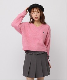 ALAND | 【UNISEX】ALAND/Aワッペン Vネックニット(ニット/セーター)