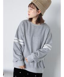ehka sopo | ◎プレート付袖レーススウェット(Tシャツ/カットソー)