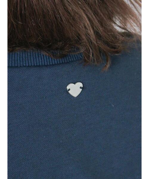 ehka sopo（エヘカソポ）の「◎プレート付袖レーススウェット（Tシャツ/カットソー・レディース・グレー/サックスブルー/ネイビー・F）」の9枚目の写真