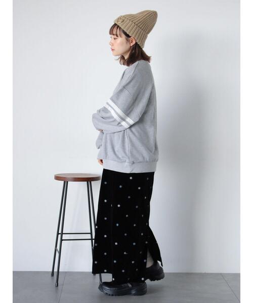 ehka sopo（エヘカソポ）の「◎プレート付袖レーススウェット（Tシャツ/カットソー・レディース・グレー/サックスブルー/ネイビー・F）」の15枚目の写真