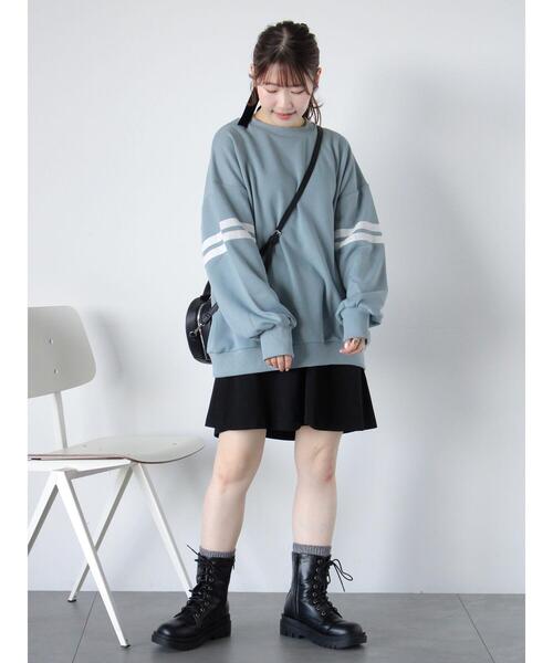 ehka sopo（エヘカソポ）の「◎プレート付袖レーススウェット（Tシャツ/カットソー・レディース・グレー/サックスブルー/ネイビー・F）」の21枚目の写真