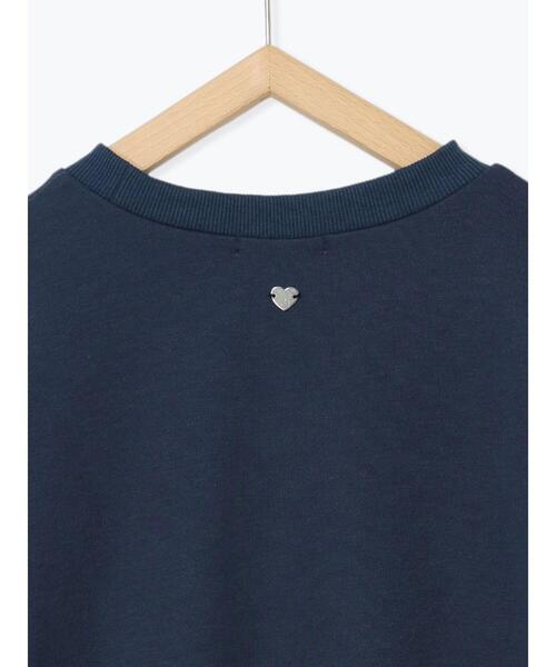 ehka sopo（エヘカソポ）の「◎プレート付袖レーススウェット（Tシャツ/カットソー・レディース・グレー/サックスブルー/ネイビー・F）」の7枚目の写真