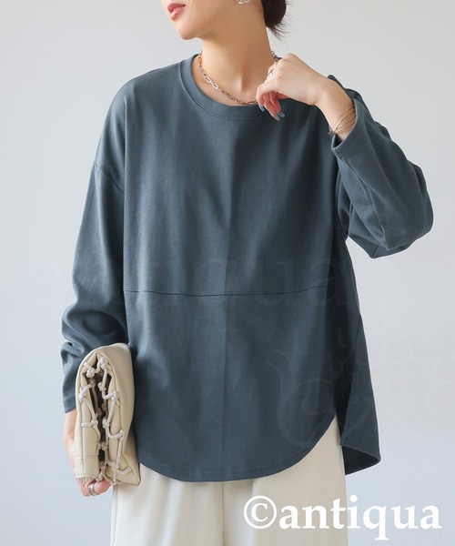 antiqua（アンティカ）の「切り替えトップス（Tシャツ/カットソー・レディース・ブルー/ブラック・ONESIZE）」の21枚目の写真
