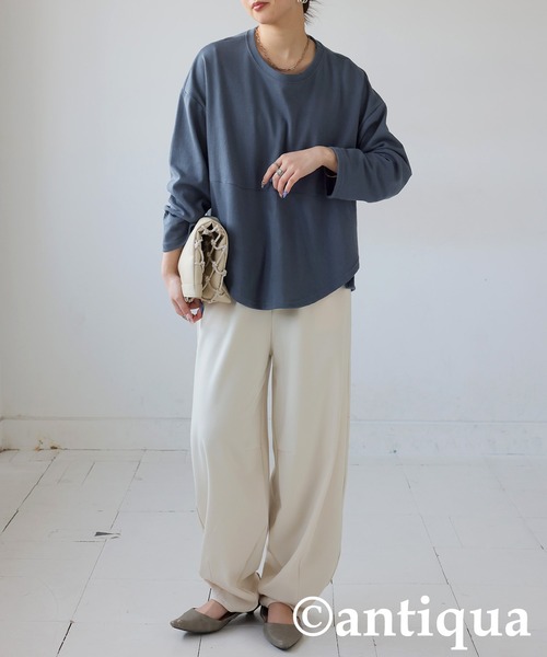 antiqua（アンティカ）の「切り替えトップス（Tシャツ/カットソー・レディース・ブルー/ブラック・ONESIZE）」の22枚目の写真