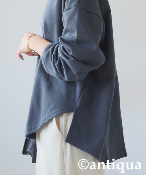 antiqua（アンティカ）の「切り替えトップス（Tシャツ/カットソー・レディース・ブルー/ブラック・ONESIZE）」の3枚目の写真
