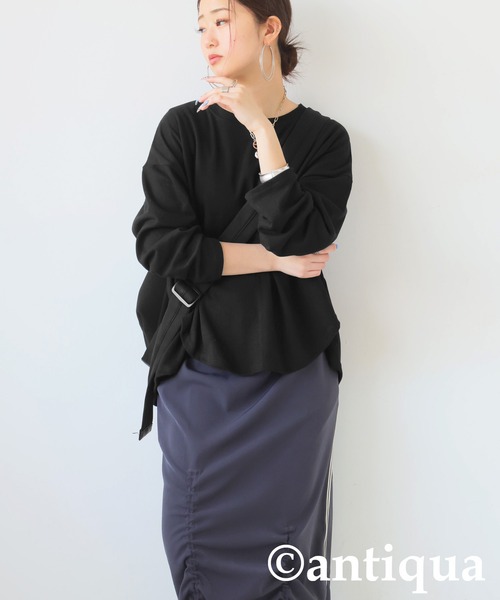 antiqua（アンティカ）の「切り替えトップス（Tシャツ/カットソー・レディース・ブルー/ブラック・ONESIZE）」の16枚目の写真
