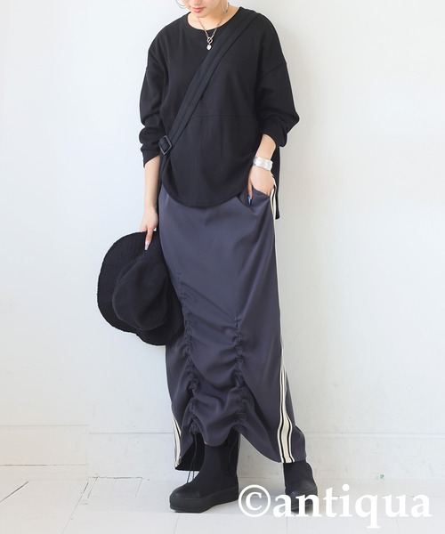 antiqua（アンティカ）の「切り替えトップス（Tシャツ/カットソー・レディース・ブルー/ブラック・ONESIZE）」の17枚目の写真