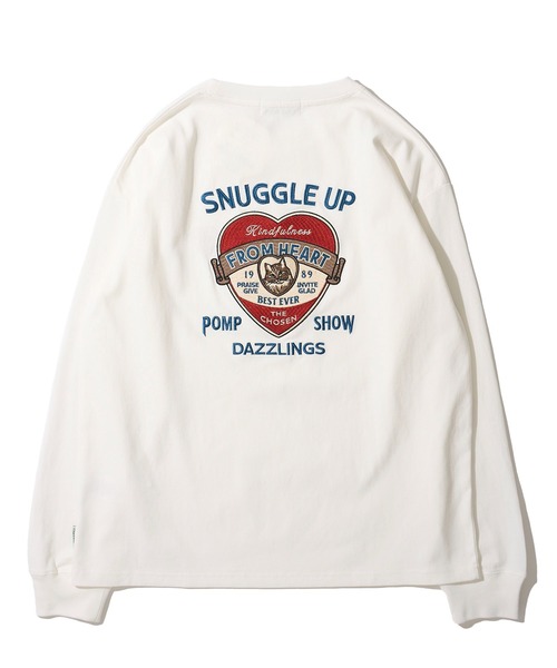 love ear heart 黒ロングスリーブTシャツ KISS キッス ロンT 長袖 Tシャツ メンズ ロングスリーブ