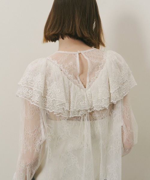 LA BELLE ETUDE（ラベルエチュード）の「オリジナル刺繍レースフリルブラウス（シャツ/ブラウス・レディース・ホワイト/ブラック・FREE）」の22枚目の写真
