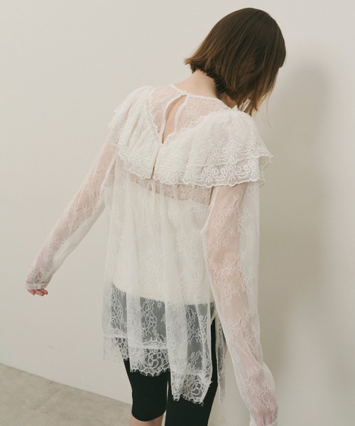 LA BELLE ETUDE（ラベルエチュード）の「オリジナル刺繍レースフリルブラウス（シャツ/ブラウス・レディース・ホワイト/ブラック・FREE）」の20枚目の写真