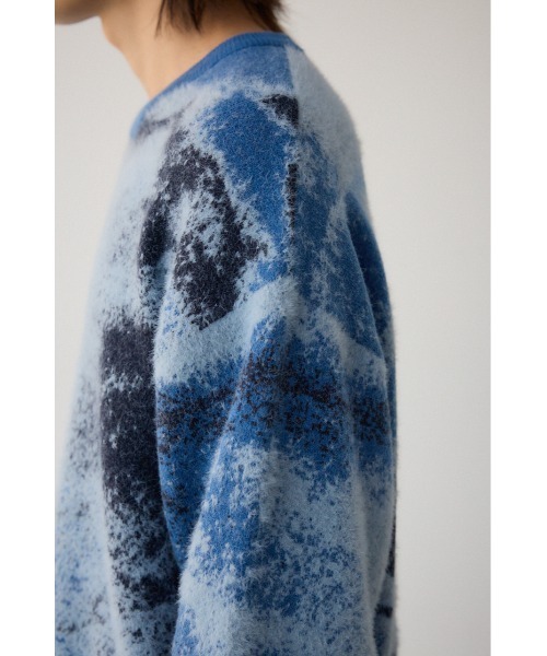 AZUL by moussy(アズールバイマウジー)の「フォトジャガードニット(ニット/セーター・メンズ・ライトグレー/ブルー/グレー/ライトピンク・FREE)」の20枚目の写真