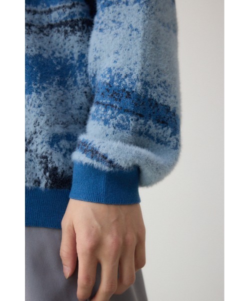 AZUL by moussy(アズールバイマウジー)の「フォトジャガードニット(ニット/セーター・メンズ・ライトグレー/ブルー/グレー/ライトピンク・FREE)」の19枚目の写真