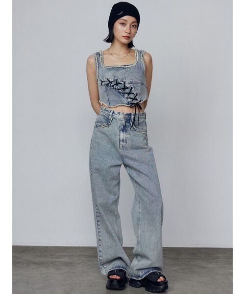 EMODA（エモダ）の「スペイシーEプレートビーニー（ニットキャップ/ビーニー・レディース・ブラック/グレー・FREE）」の5枚目の写真