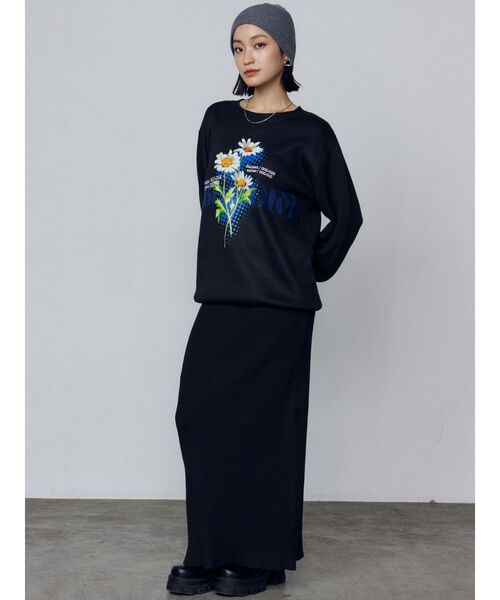 EMODA（エモダ）の「スペイシーEプレートビーニー（ニットキャップ/ビーニー・レディース・ブラック/グレー・FREE）」の13枚目の写真