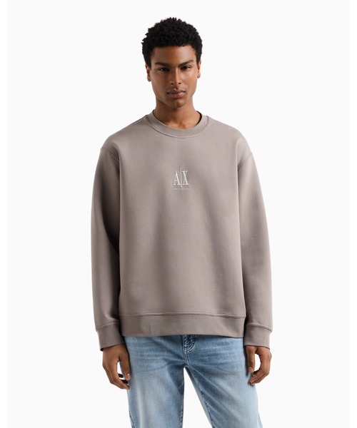 Emporio Armani クルーネックスウェット Sサイズ EMPORIO ARMANI ブラック クルーネックスウェット - メルカリ