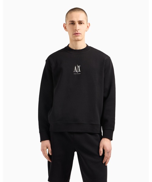 Armani Exchange ブラック スウェット S ARMANI EXCHANGE アルマーニ エクスチェンジ トレーナー