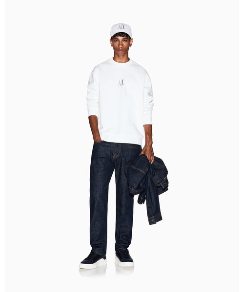 ARMANI EXCHANGE（アルマーニエクスチェンジ）の「【A|X アルマーニ エクスチェンジ】ICON クルーネックスウェットプルオーバー（スウェット・メンズ・ブラック/グレイッシュベージュ/ホワイト・LARGE/XX-LARGE/X-SMALL/X-LARGE/SMALL/MEDIUM）」の21枚目の写真
