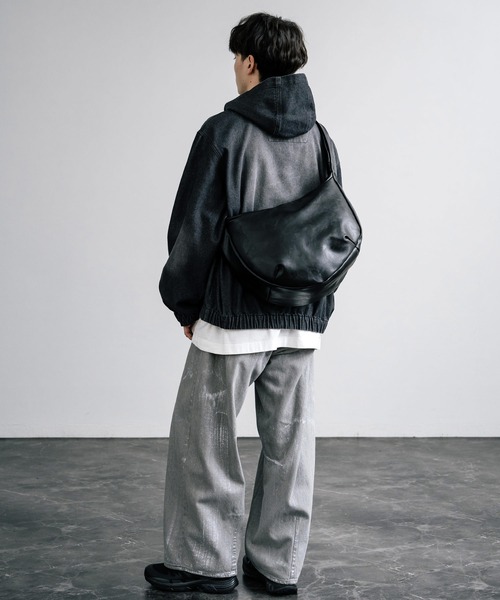 Rocky Monroe（ロッキーモンロー）の「PUレザー ビッグショルダーバッグ（ショルダーバッグ・メンズ・ブラック/ブラウン・FREE）」の18枚目の写真