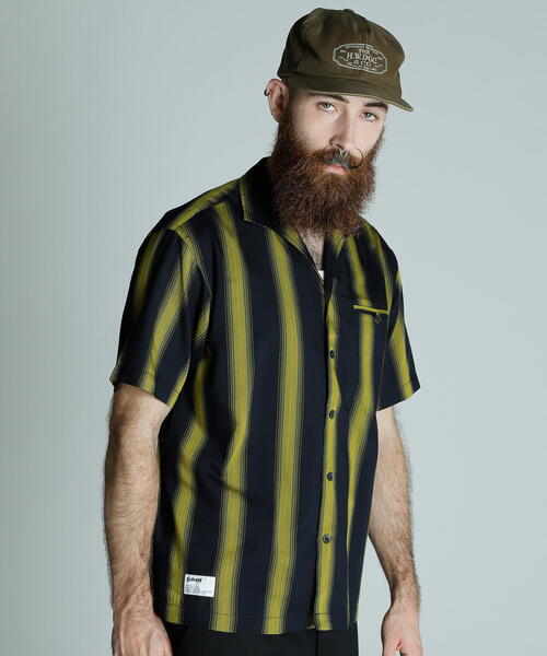 Schott(ショット)の「Schott/ショット/STRIPE SS SHIRT/半袖 ストライプシャツ(シャツ/ブラウス・メンズ・ホワイト/ブラック・2XL/XL/L/M)」の4枚目の写真