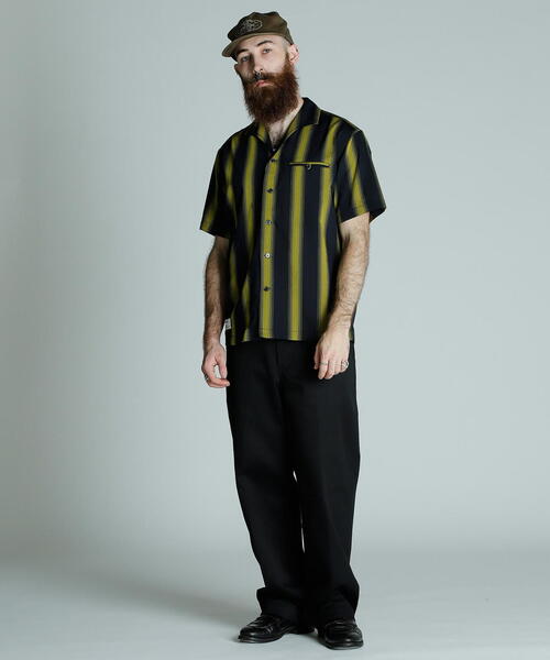 Schott(ショット)の「Schott/ショット/STRIPE SS SHIRT/半袖 ストライプシャツ(シャツ/ブラウス・メンズ・ホワイト/ブラック・2XL/XL/L/M)」の5枚目の写真