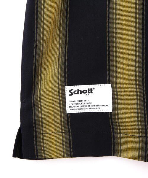 Schott(ショット)の「Schott/ショット/STRIPE SS SHIRT/半袖 ストライプシャツ(シャツ/ブラウス・メンズ・ホワイト/ブラック・2XL/XL/L/M)」の16枚目の写真