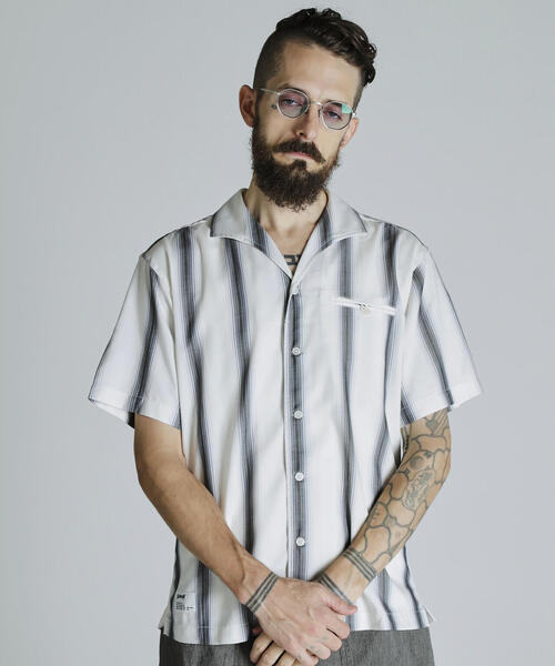 Schott(ショット)の「Schott/ショット/STRIPE SS SHIRT/半袖 ストライプシャツ(シャツ/ブラウス・メンズ・ホワイト/ブラック・2XL/XL/L/M)」の18枚目の写真