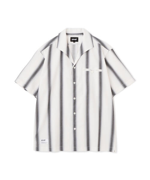 Schott(ショット)の「Schott/ショット/STRIPE SS SHIRT/半袖 ストライプシャツ(シャツ/ブラウス・メンズ・ホワイト/ブラック・2XL/XL/L/M)」の19枚目の写真