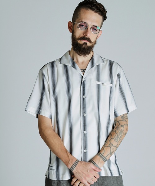 Schott(ショット)の「Schott/ショット/STRIPE SS SHIRT/半袖 ストライプシャツ(シャツ/ブラウス・メンズ・ホワイト/ブラック・2XL/XL/L/M)」の22枚目の写真